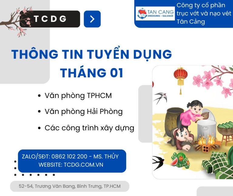 [TCDG] Thông tin Tuyển dụng 02.2026 - Tan Cang Dredging