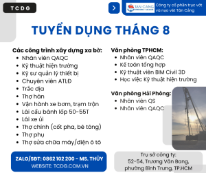 Thông tin tuyển dụng tháng 8.2026